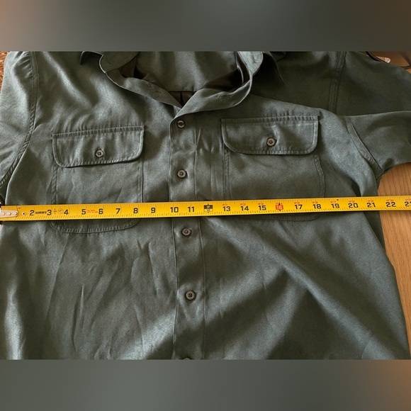 Oscar De La Renta| Teal Velvety Button Down Long Sleeve Blouse, Size Small••• - Picture 13 of 14